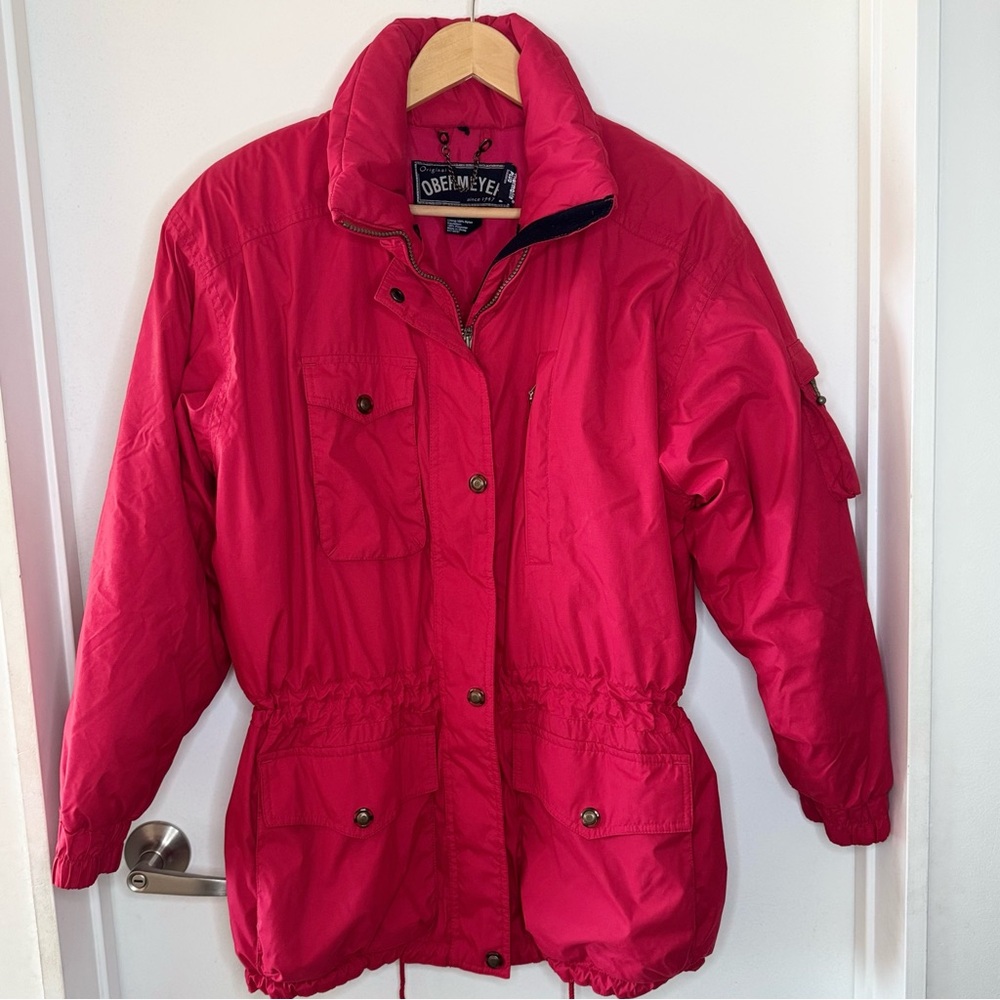 Obermeyer Vintage Puffer Ski Jacket Red Women’s size 10 Retro